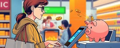 Arredonde valores de compras e transfira a diferença para a poupança