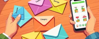 Utilize envelopes físicos ou digitais para controlar categorias