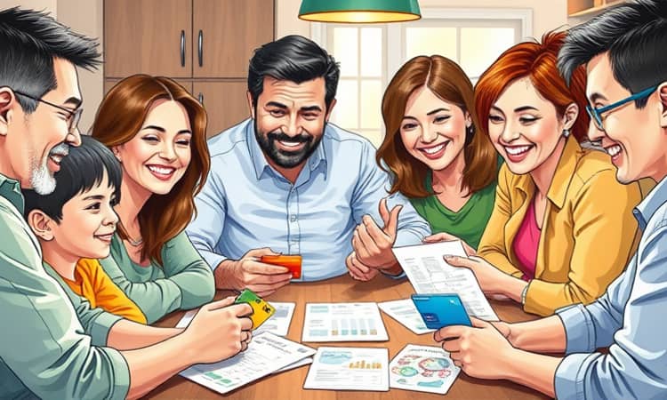 Use cartões adicionais para organizar gastos familiares