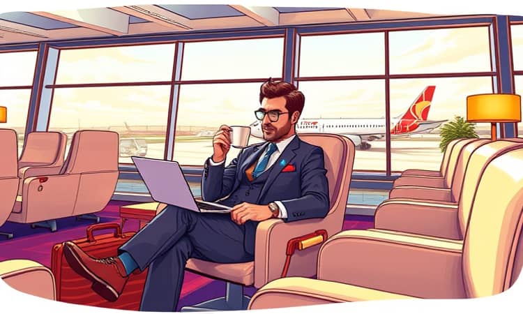 Aproveite benefícios como acesso a salas VIP se você viaja com frequência