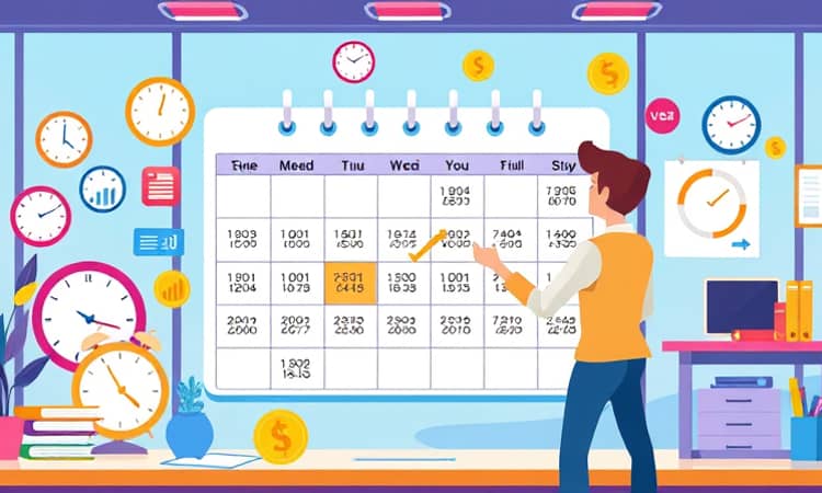 Defina datas específicas para fazer pagamentos