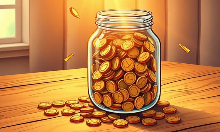 Desenvolva o hábito de poupar moedas e valores pequenos